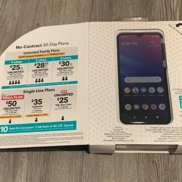 Total Wireless TCL A2X Prepaid Smartphone (32GB) –Blue - Picture 2 of 3